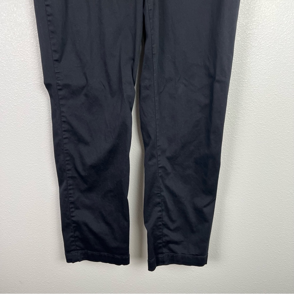 Tommy Bahama Womens Black Tapered Ankle Zip Pants Size 12 Cotton Tencel Stretch - Picture 2 of 7